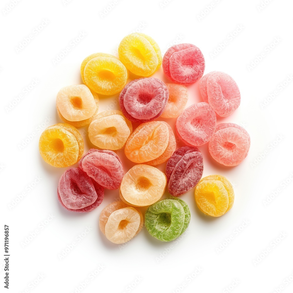 Sweet candy top view isolated on a white background Sweet candy top view isolated on a white background