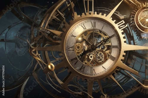 Fragments of Time: A Surreal Exploration of a Shattered Clock