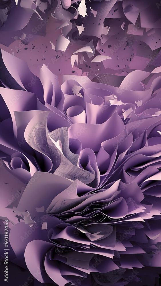 Obraz premium Abstract background with paper sheets in purple tones