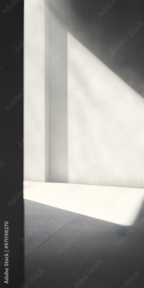 Minimalist Concrete Room With Sunlight Minimalist Concrete Room With Sunlight