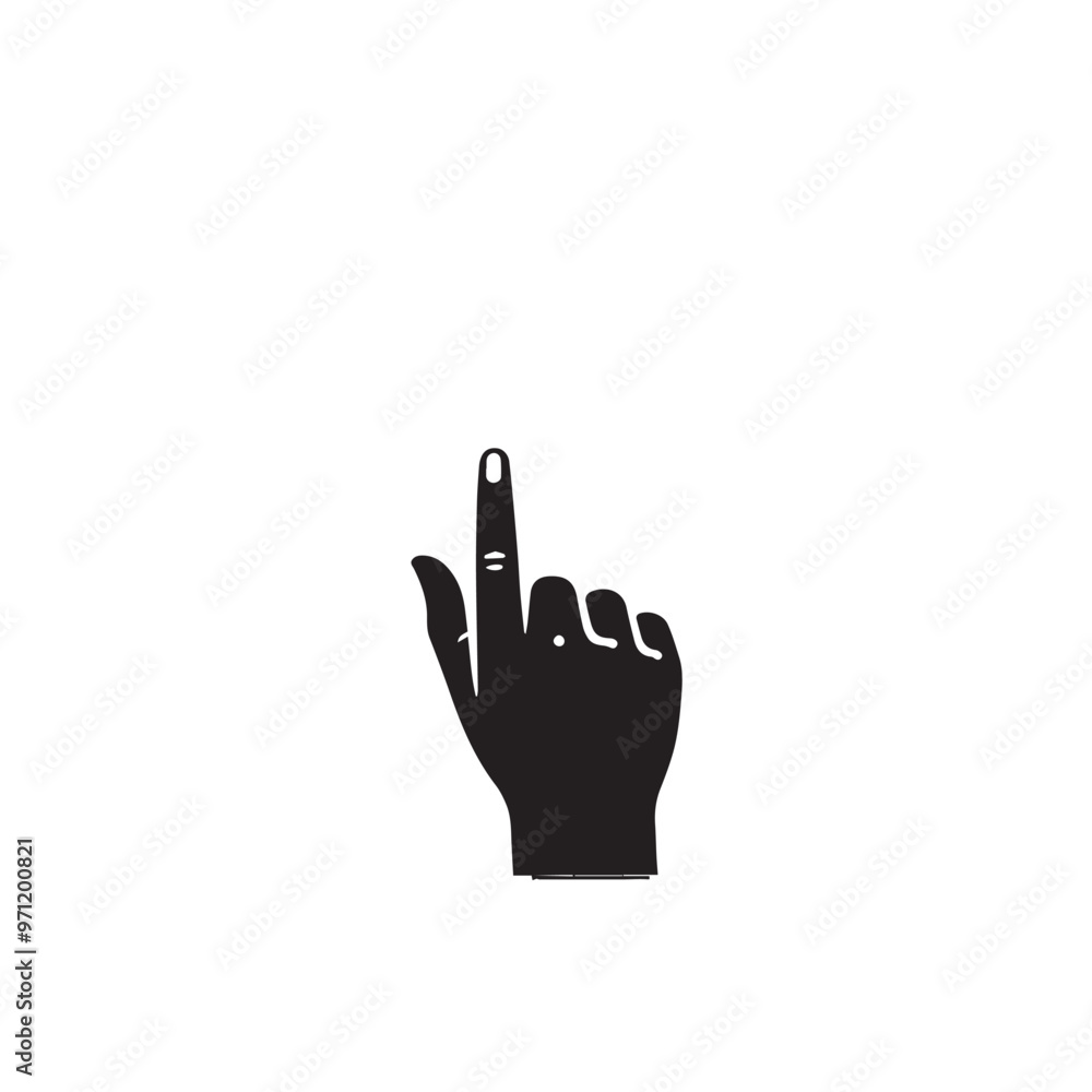 Fototapeta premium Hand holding a phone vector silhouette. Hand with mobile silhouette.