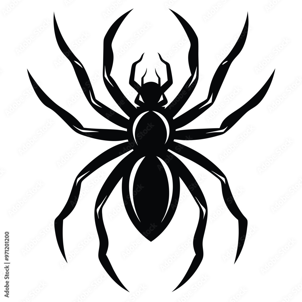Elegant spider icons silhouette vector. Elegant spider icons silhouette vector.