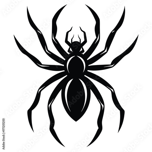 Elegant spider icons silhouette vector.