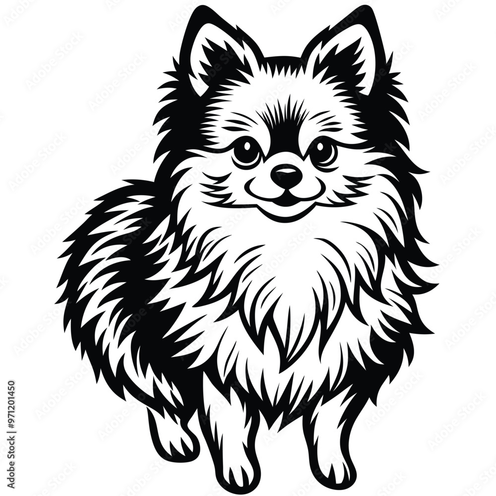 Pomeranian dog breed Cute cartoon vector clipart Design Pomeranian dog breed Cute cartoon vector clipart Design