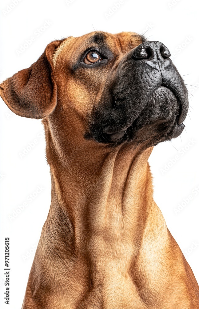 A majestic dog with a confident expression, showcasing its unique features and elegant posture against a clean background. A majestic dog with a confident expression, showcasing its unique features and elegant posture against a clean background.
