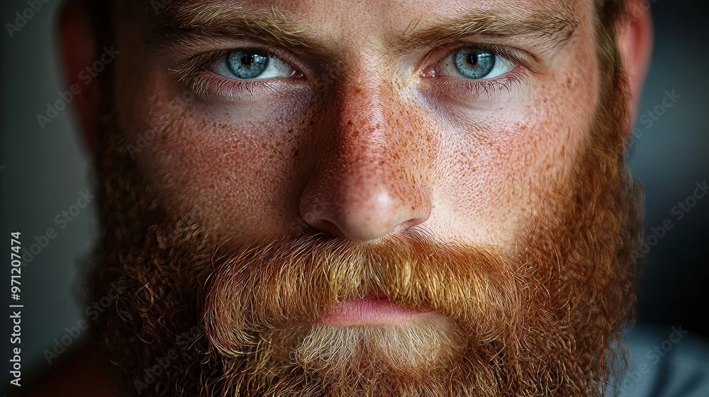 Obraz premium Bearded guy's funny face.