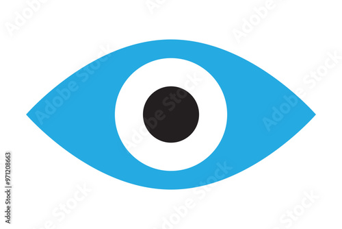 Magnifier with eye outline icon. Find icon, investigate concept symbol. Eye with magnifying glass. Appearance, aspect, look, view, creative vision icon for web and mobile – stock vector 