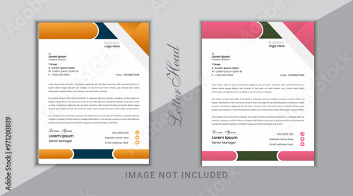 Creative modern aesthetic letterhead design