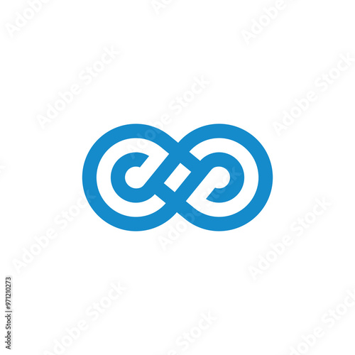 Infinity Symbol Letter S logo design vector template