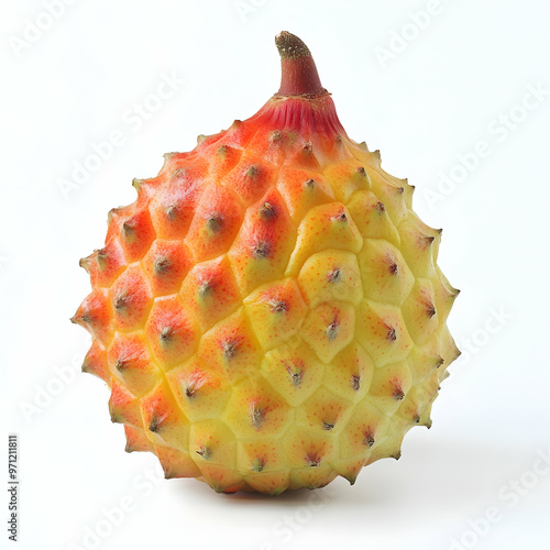 A ripe rambusa fruit or passionflower the edible wild plant with sour and sweet flavor photo