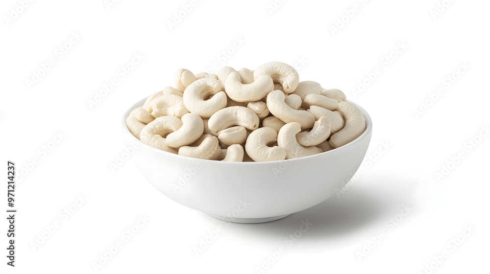 Delicious Cashew Nuts in a White Bowl,Healthy Protein-Rich Snacking Delicious Cashew Nuts in a White Bowl,Healthy Protein-Rich Snacking