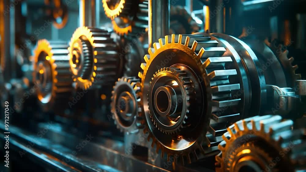 Close up engine gear wheels, Shiny silver metallic engine gear wheels Close up engine gear wheels, Shiny silver metallic engine gear wheels