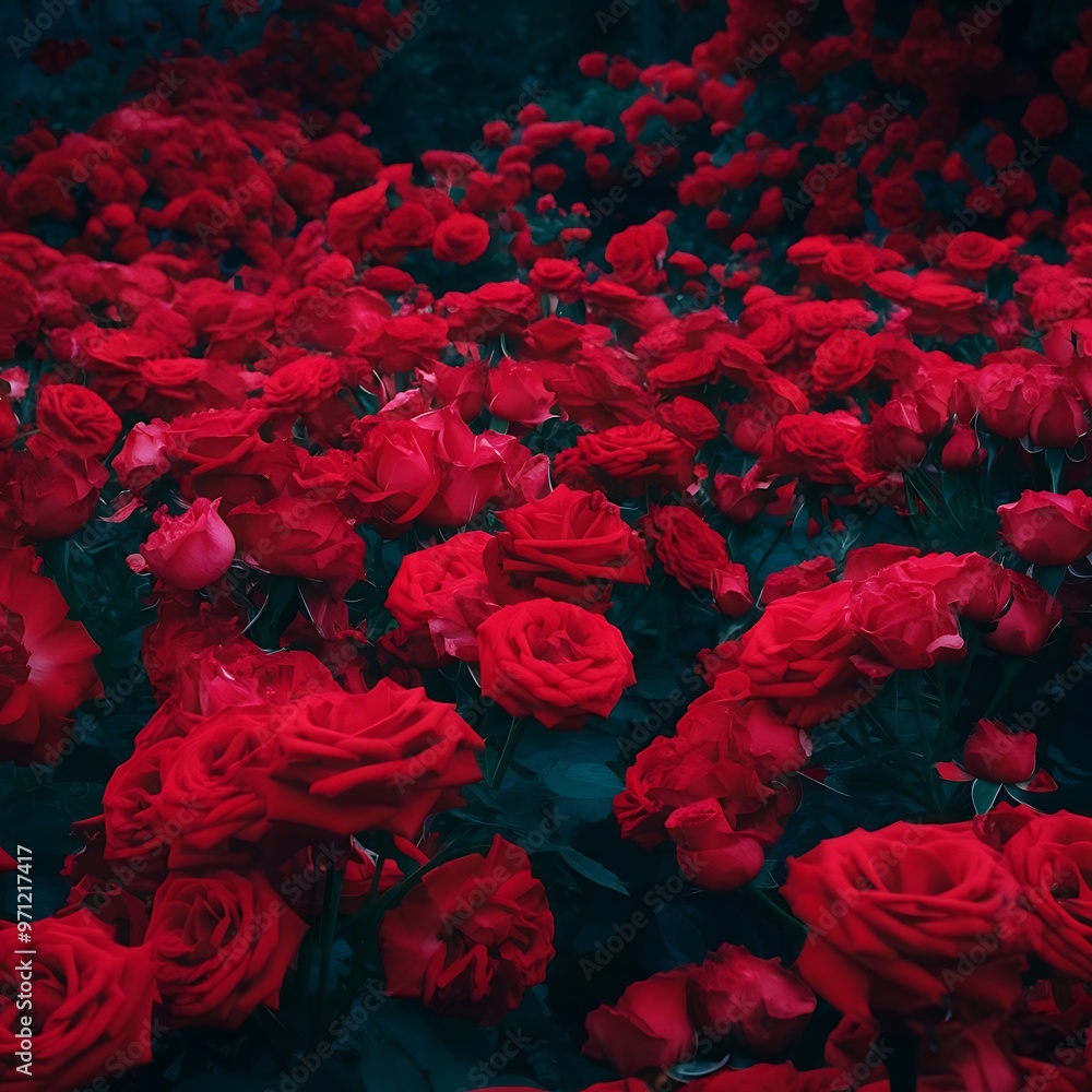Naklejka premium Roses flowers background.