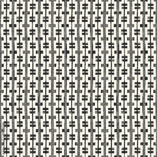 Monochrome Grain Checked Stripe Pattern