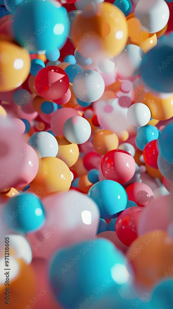 Colorful Abstract Sphere Background - 3D Design Colorful Abstract Sphere Background - 3D Design