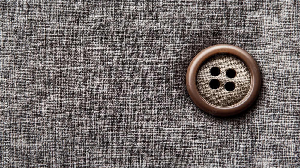 Gray fabric with button Gray fabric with button