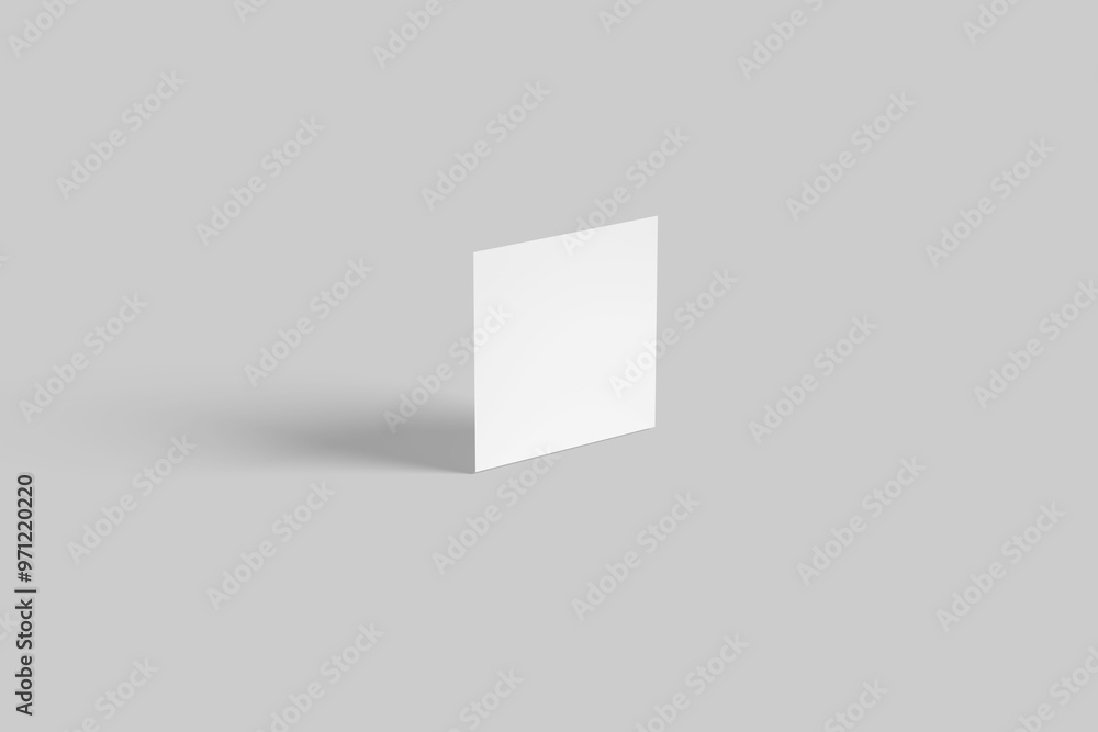 Square paper flyer card mockup with copy space for card design Square paper flyer card mockup with copy space for card design