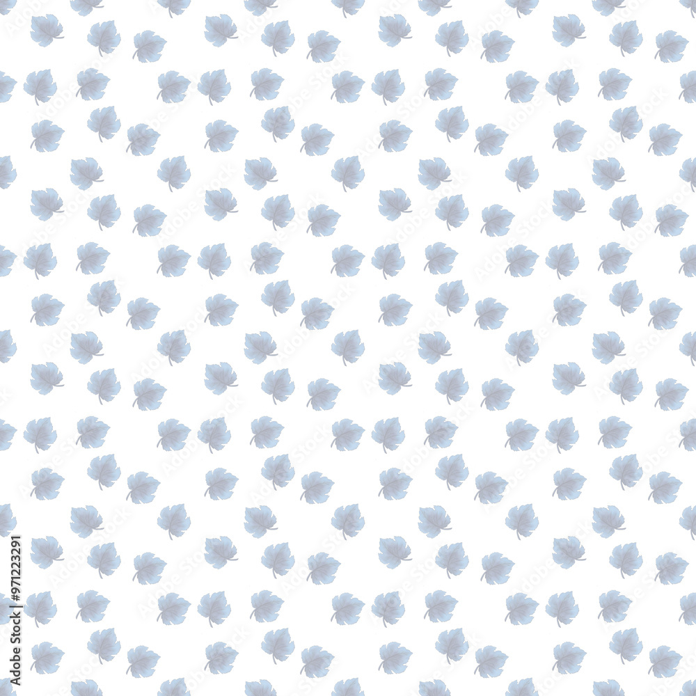 Blue Leaf Pattern Design with Transparent Background Blue Leaf Pattern Design with Transparent Background