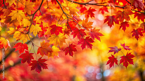 Thanksgiving Day themes Autumn maple leaves background gracefully nutaral leaves falling