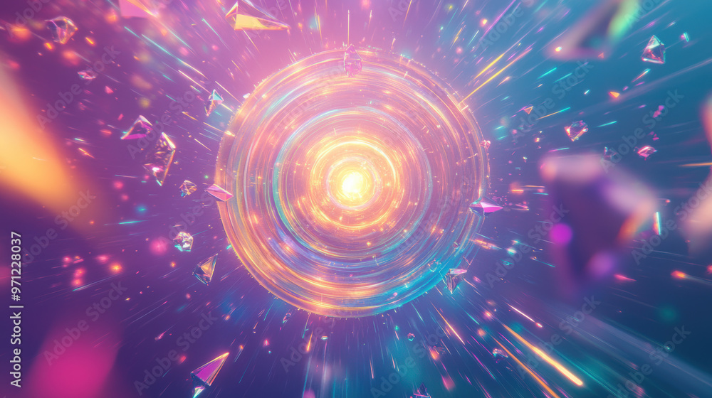 Obraz premium Abstract Light Tunnel.