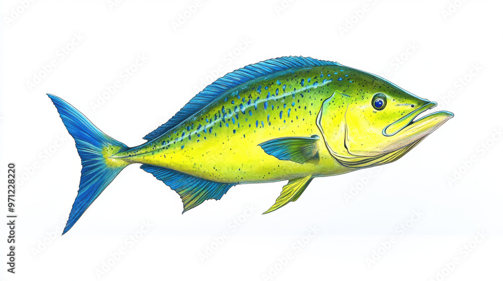 Fototapeta premium Mahi Mahi Fish Illustration.