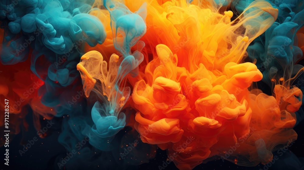 A vibrant blend of swirling colors in blue, orange, and yellow, creating an abstract, dynamic visual effect. A vibrant blend of swirling colors in blue, orange, and yellow, creating an abstract, dynamic visual effect.
