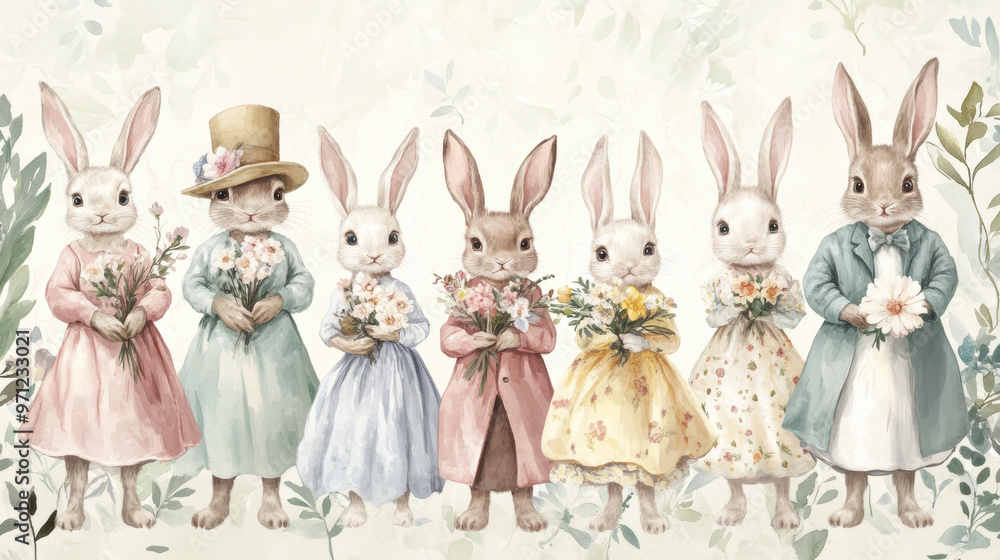 Obraz premium Bunny Friends.