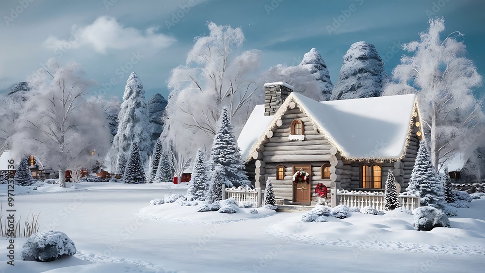 Fototapeta premium White christmas holiday background.