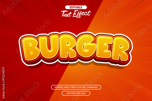 Burger editable text effect