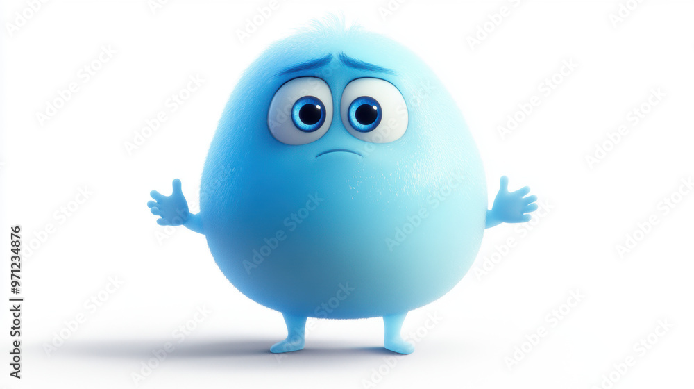 Obraz premium Sad Blue Monster.