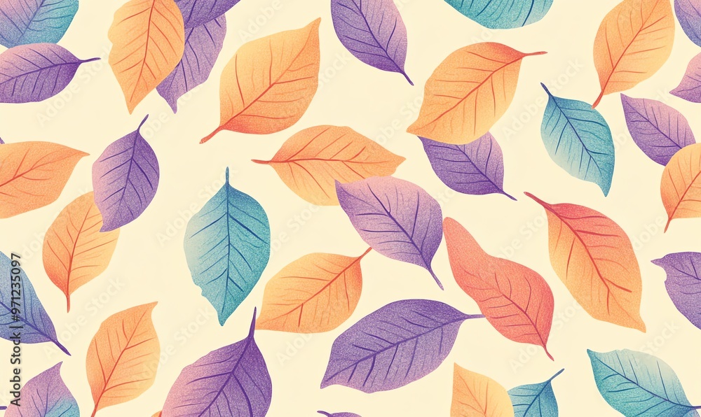 Autumn Leaves Seamless Pattern, Nature Vector Illustration, Floral Design, Fall Foliage Wallpaper Autumn Leaves Seamless Pattern, Nature Vector Illustration, Floral Design, Fall Foliage Wallpaper