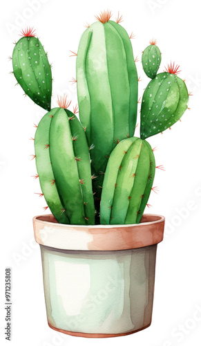 PNG Cactus plant white background houseplant.