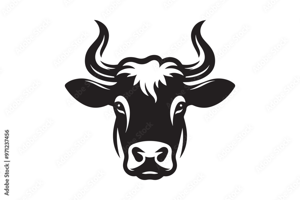 Cow head clipart silhouette 7.eps Cow head clipart silhouette 7.eps