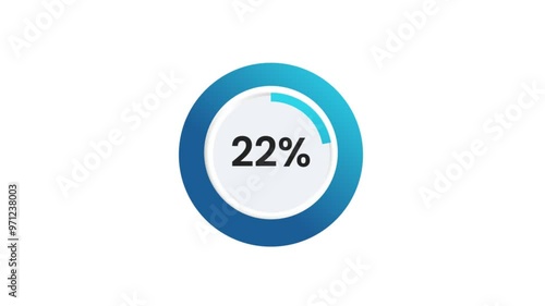 Wallpaper Mural 23% Pie Chart Animation Torontodigital.ca