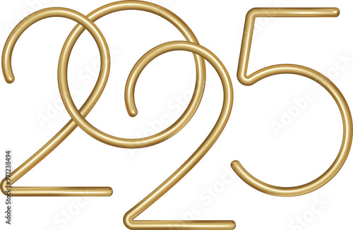 new year 2025 gold number