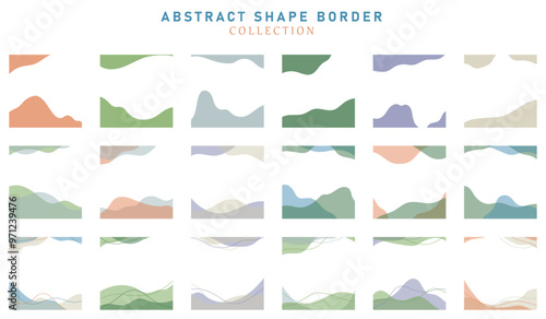 Minimalist hand drawn fluid shapes background