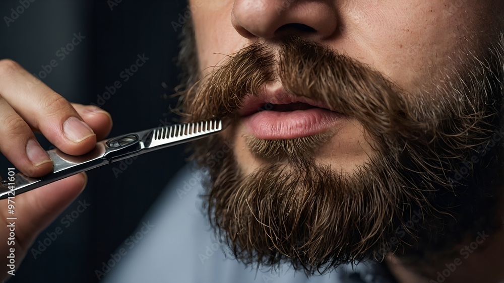 Obraz premium Explore expert-approved techniques for achieving a neat and defined beard trim with ease