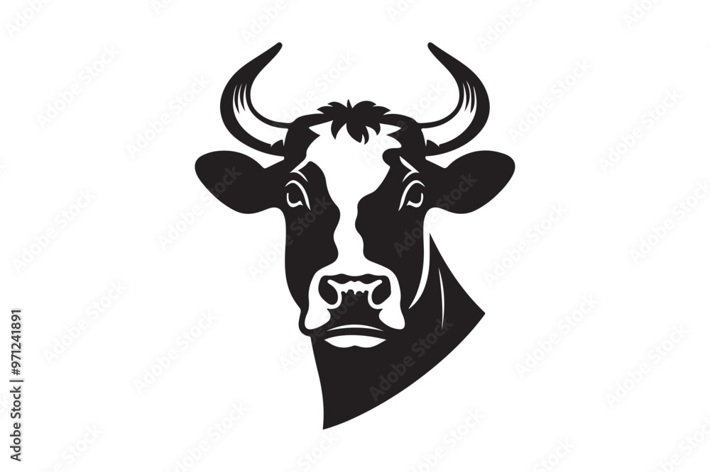 Cow head clipart silhouette 36.eps Cow head clipart silhouette 36.eps