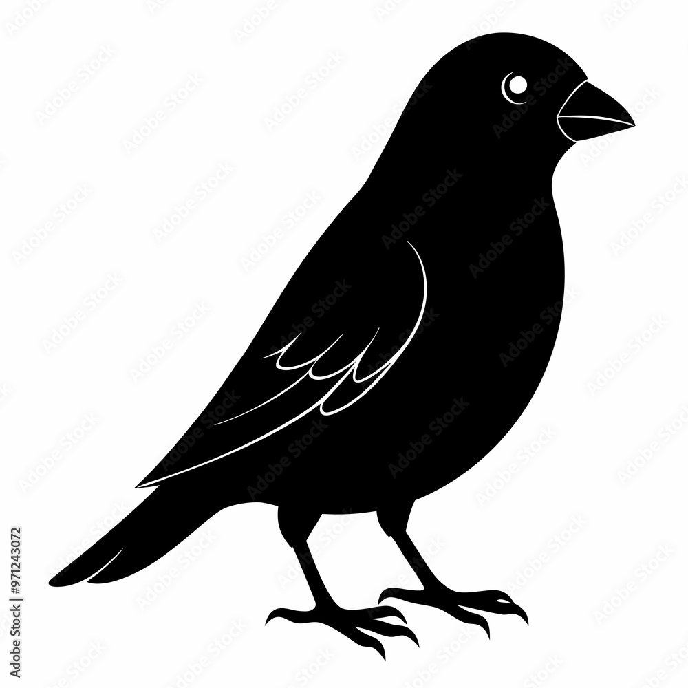 Canary Bird Black silhouette