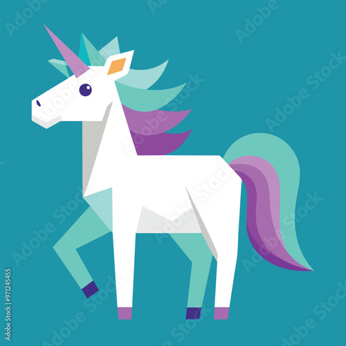  cute unicorn vector illustration.