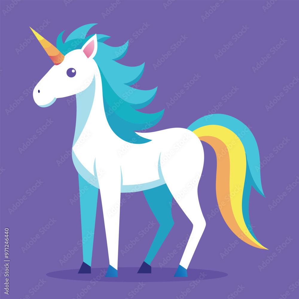 Obraz premium cute unicorn vector illustration.