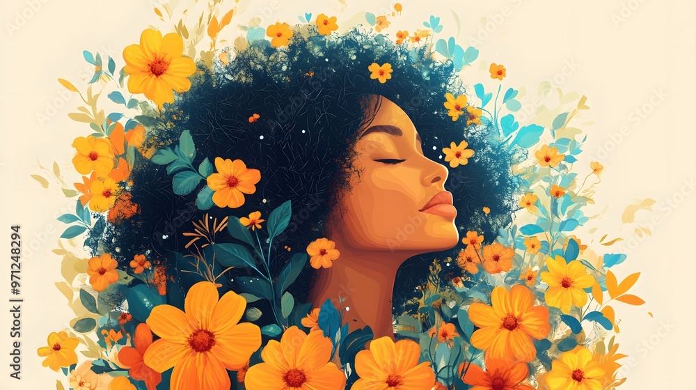 Latina woman promoting mental health awareness for White January in Brazil, shown in vector art. Latina woman promoting mental health awareness for White January in Brazil, shown in vector art.