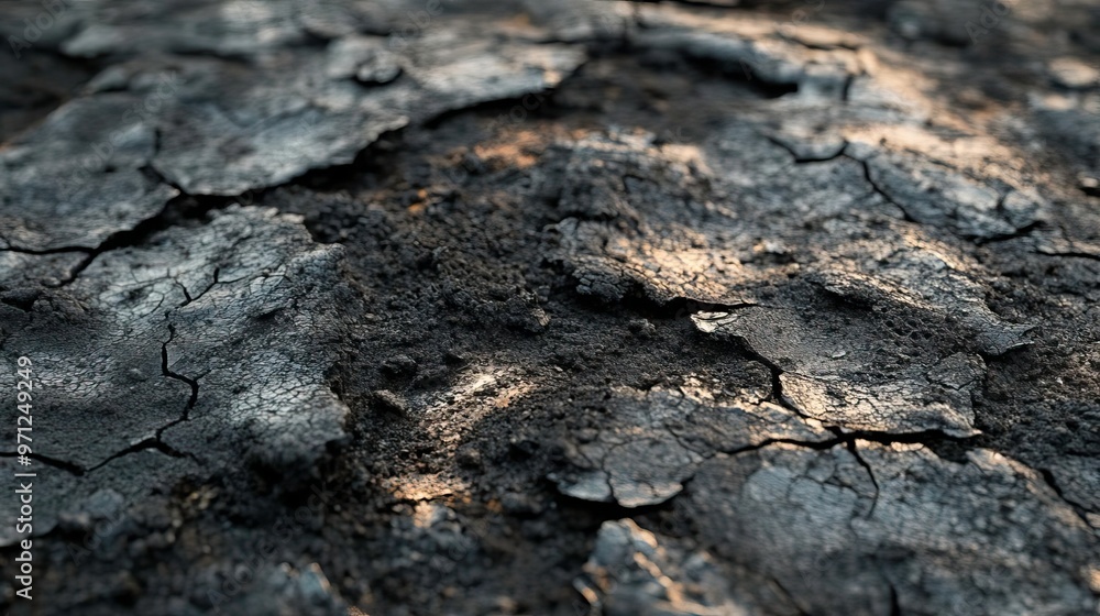 Close-up of textured cracked earth highlighting shadow and light interplay, showcasing natural patterns and earthy tones. Close-up of textured cracked earth highlighting shadow and light interplay, showcasing natural patterns and earthy tones.