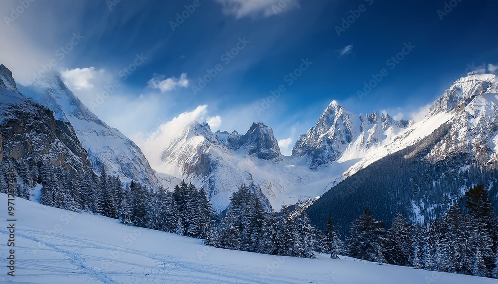 snow covered mountains snow covered mountains