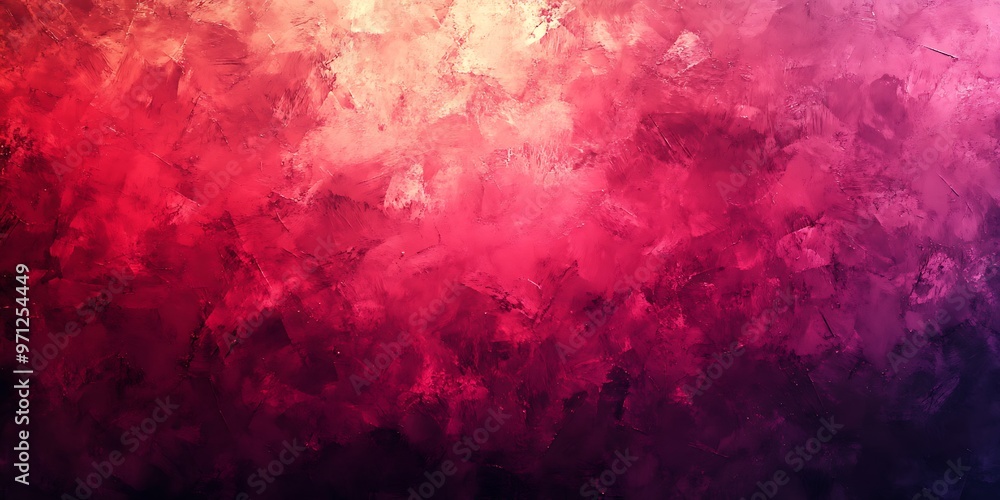 Fototapeta premium Colorful abstract painting with shades of purple, pink, orange and yellow.