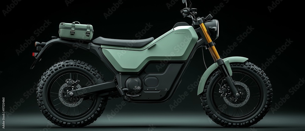 Obraz premium New Generation Dual Sport Motorcycle, Off-Road Capabilities, Adventure Riding