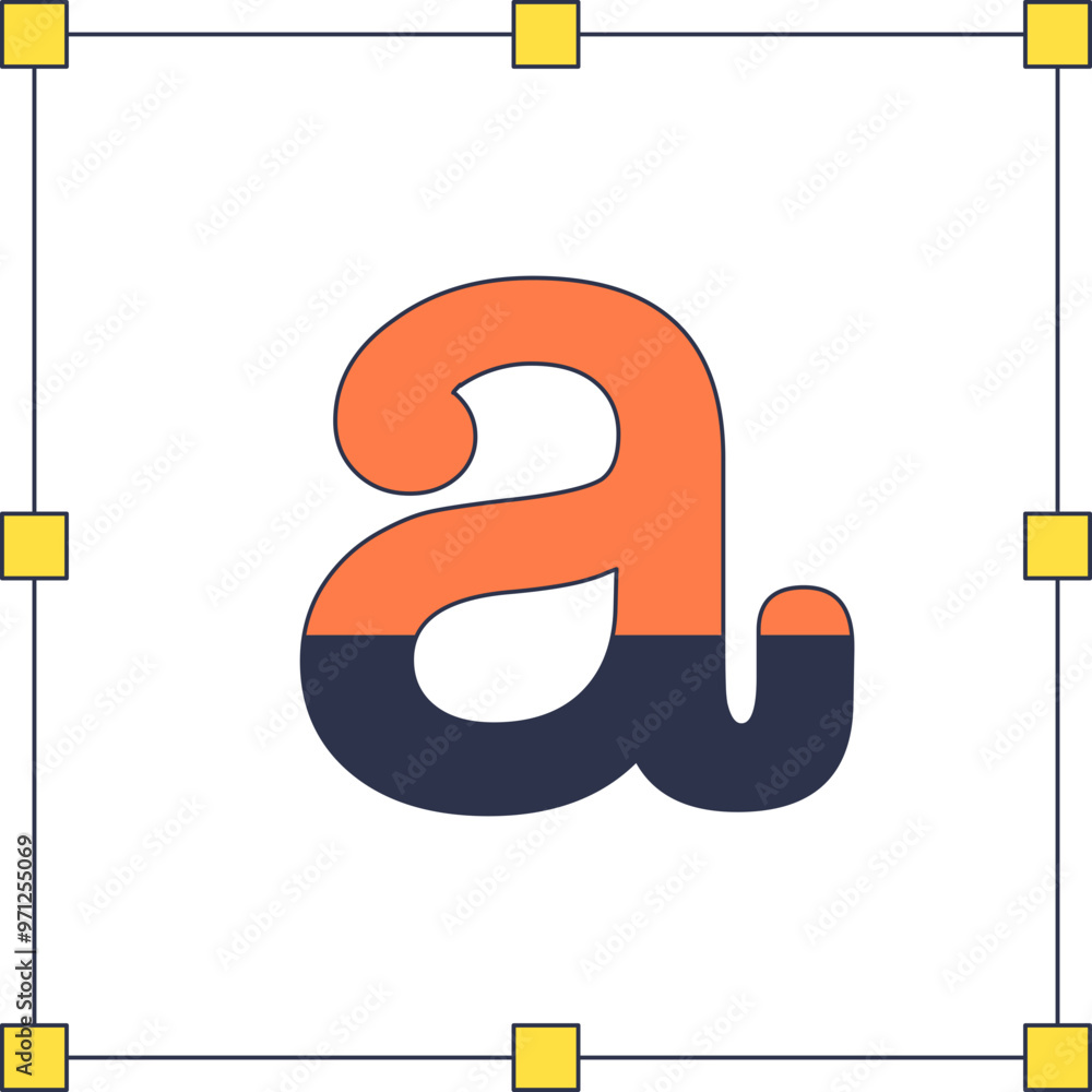 A stylized letter A with a gradient, framed by corner markers. A stylized letter A with a gradient, framed by corner markers.