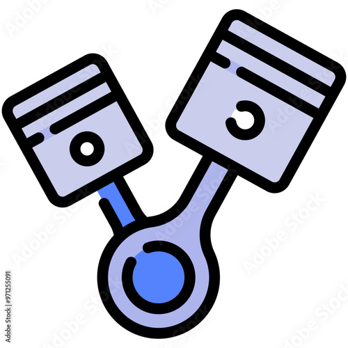 piston filled line icon