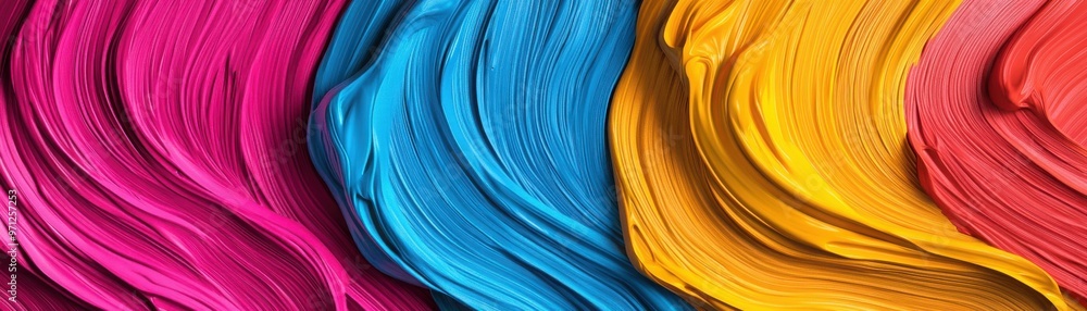 Vibrant color swirls in pink, blue, and yellow, creating an artistic and dynamic visual perfect for creative projects. Vibrant color swirls in pink, blue, and yellow, creating an artistic and dynamic visual perfect for creative projects.