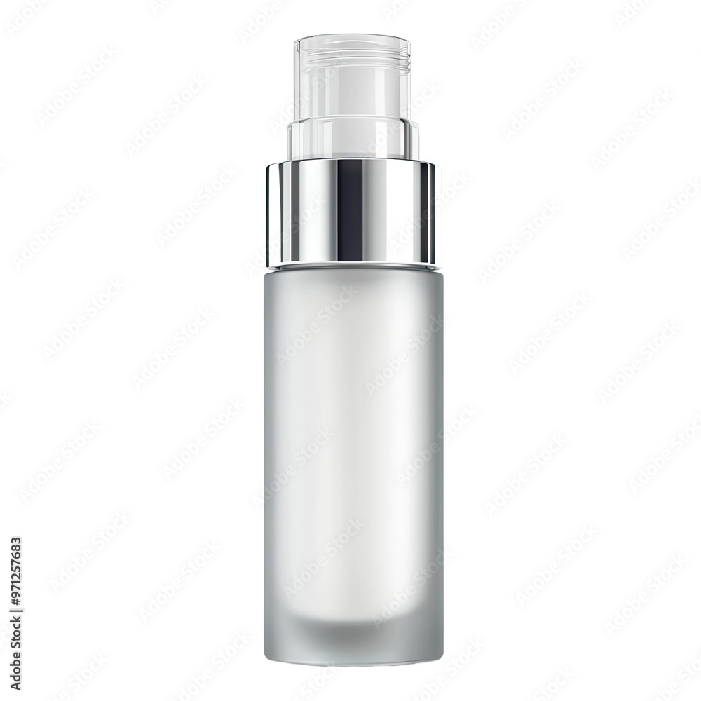 White frosted bottle with pump White frosted bottle with pump